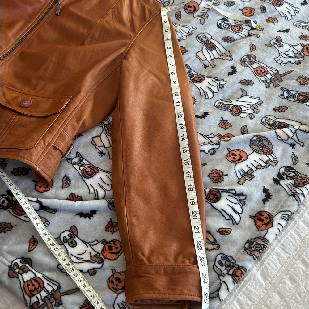 Genuine Leather Tan Jacket - Picture 15 of 15